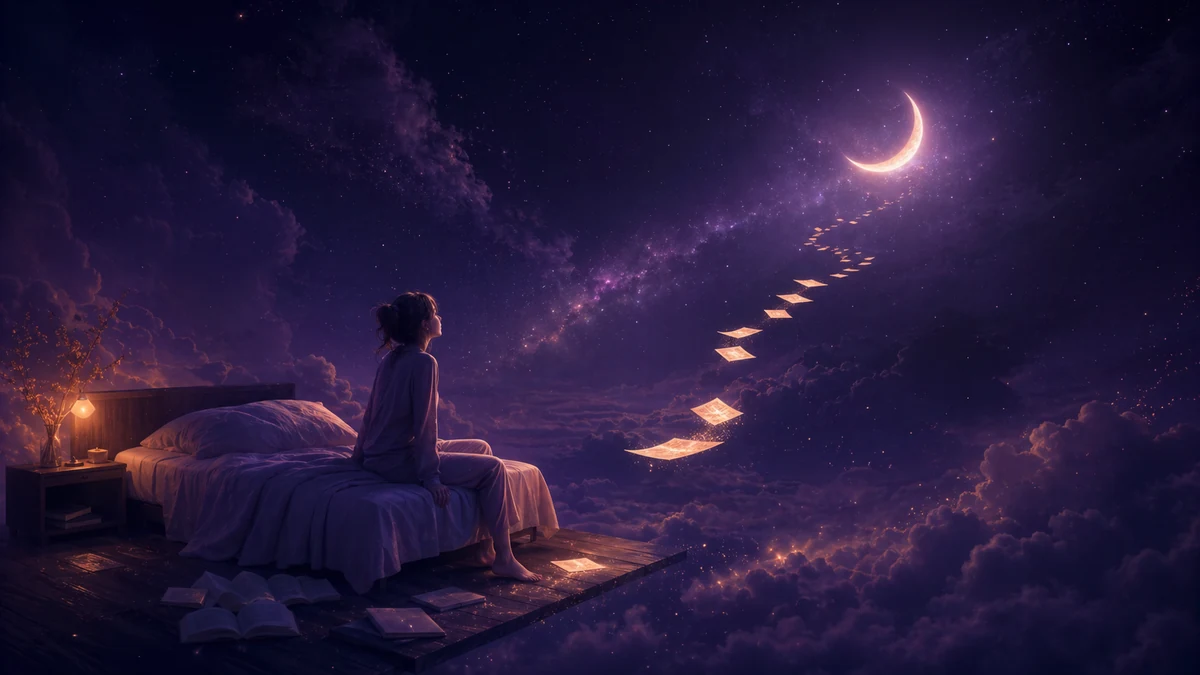 Diario de sueños en la cama