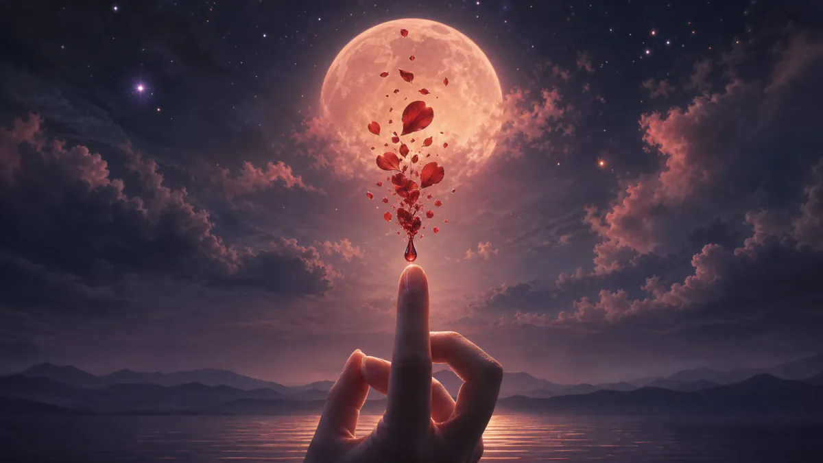 Dreamlike illustration representing the symbol Bleeding