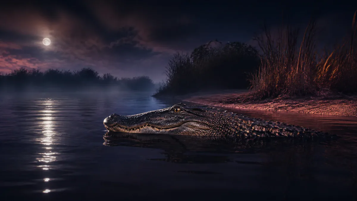 Illustration onirique représentant le symbole Crocodile