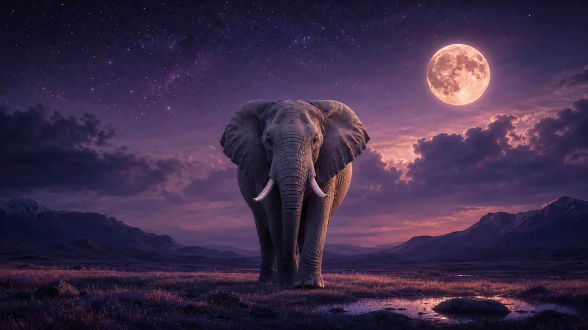 Traumhafte Illustration des Symbols Elefant