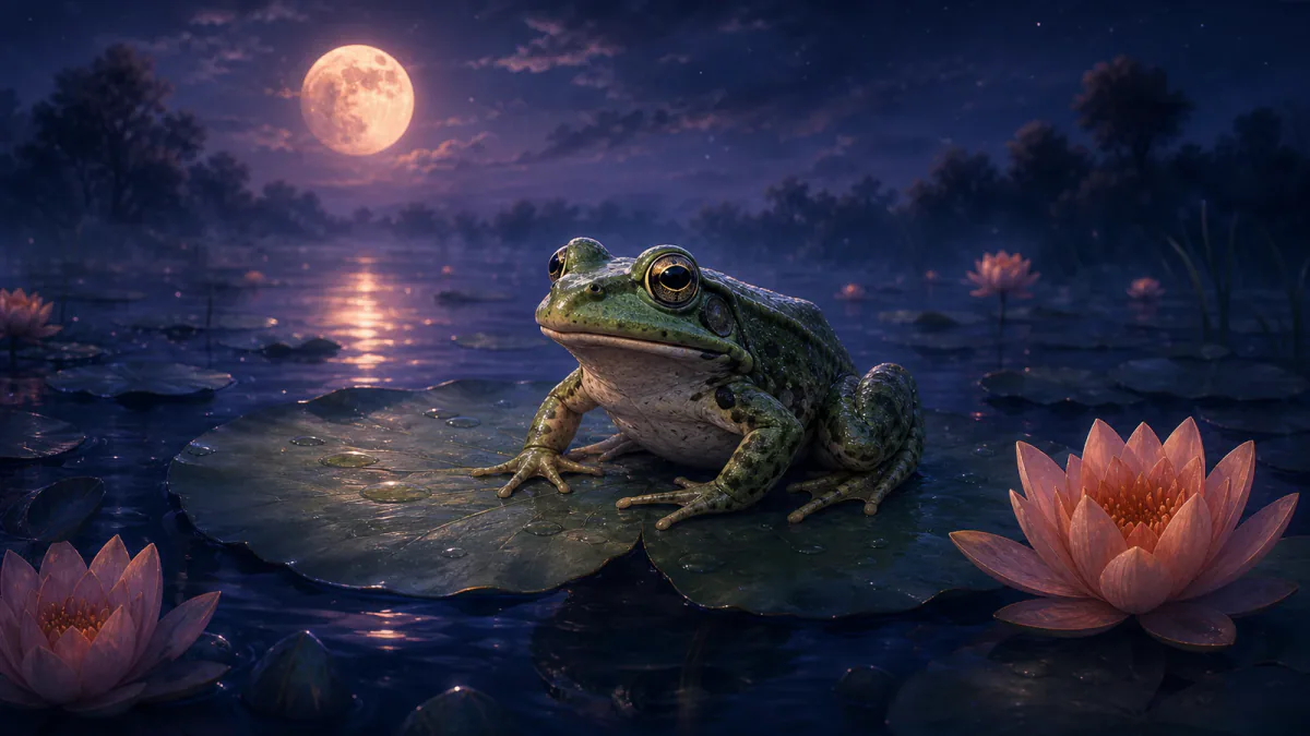 Dreamlike illustration representing the symbol Frog