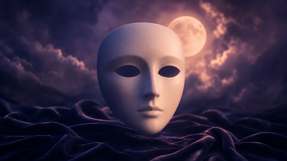 Traumhafte Illustration des Symbols Maske