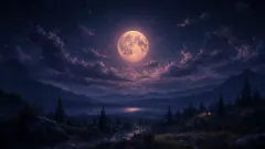 Noche / Oscuridad — ilustración de símbolo onírico
