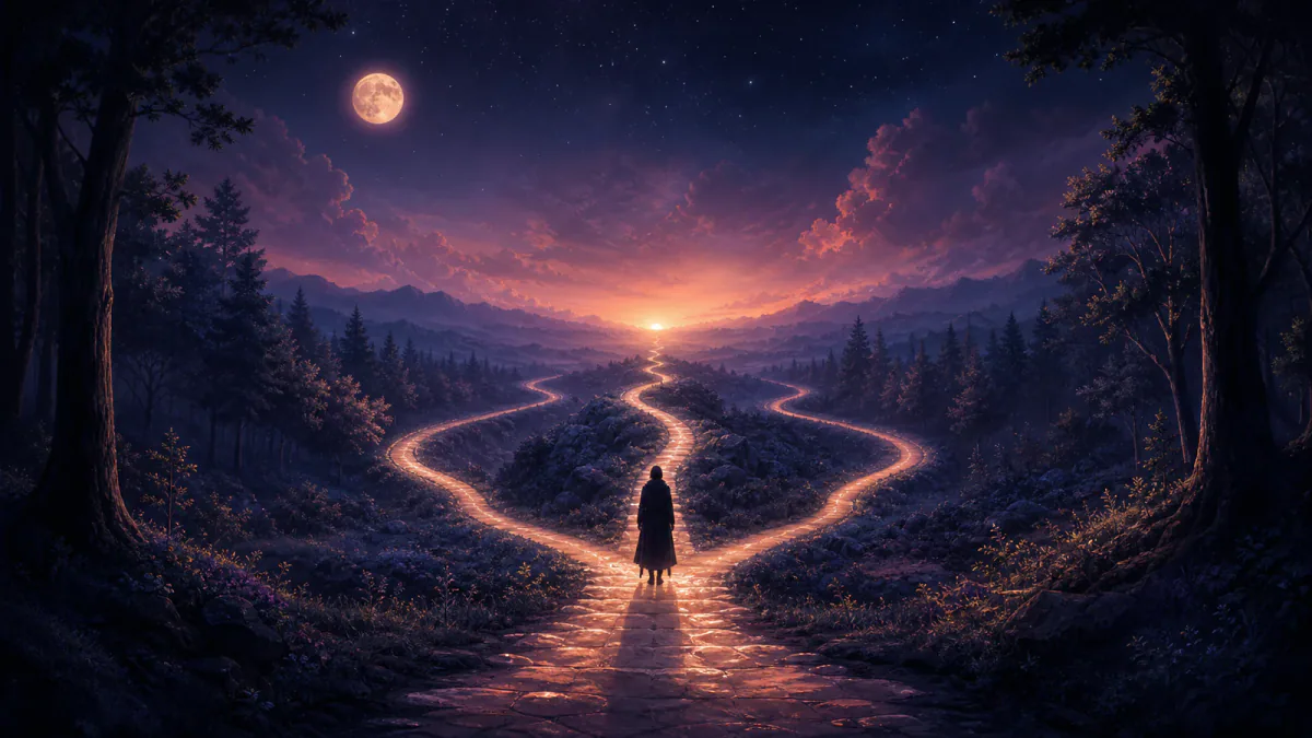 Dreamlike illustration representing the symbol Path / Road