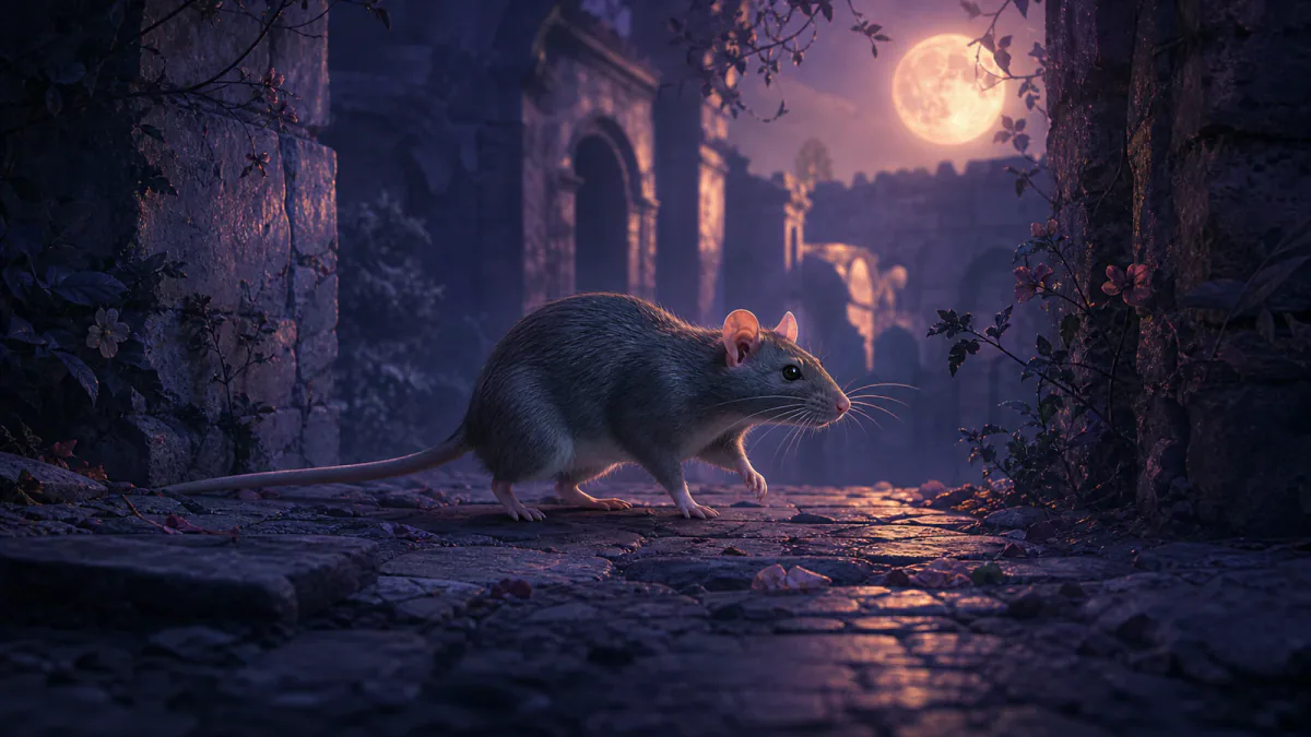 Traumhafte Illustration des Symbols Ratte