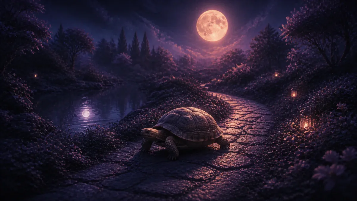 Ilustración onírica que representa el símbolo Tortugas